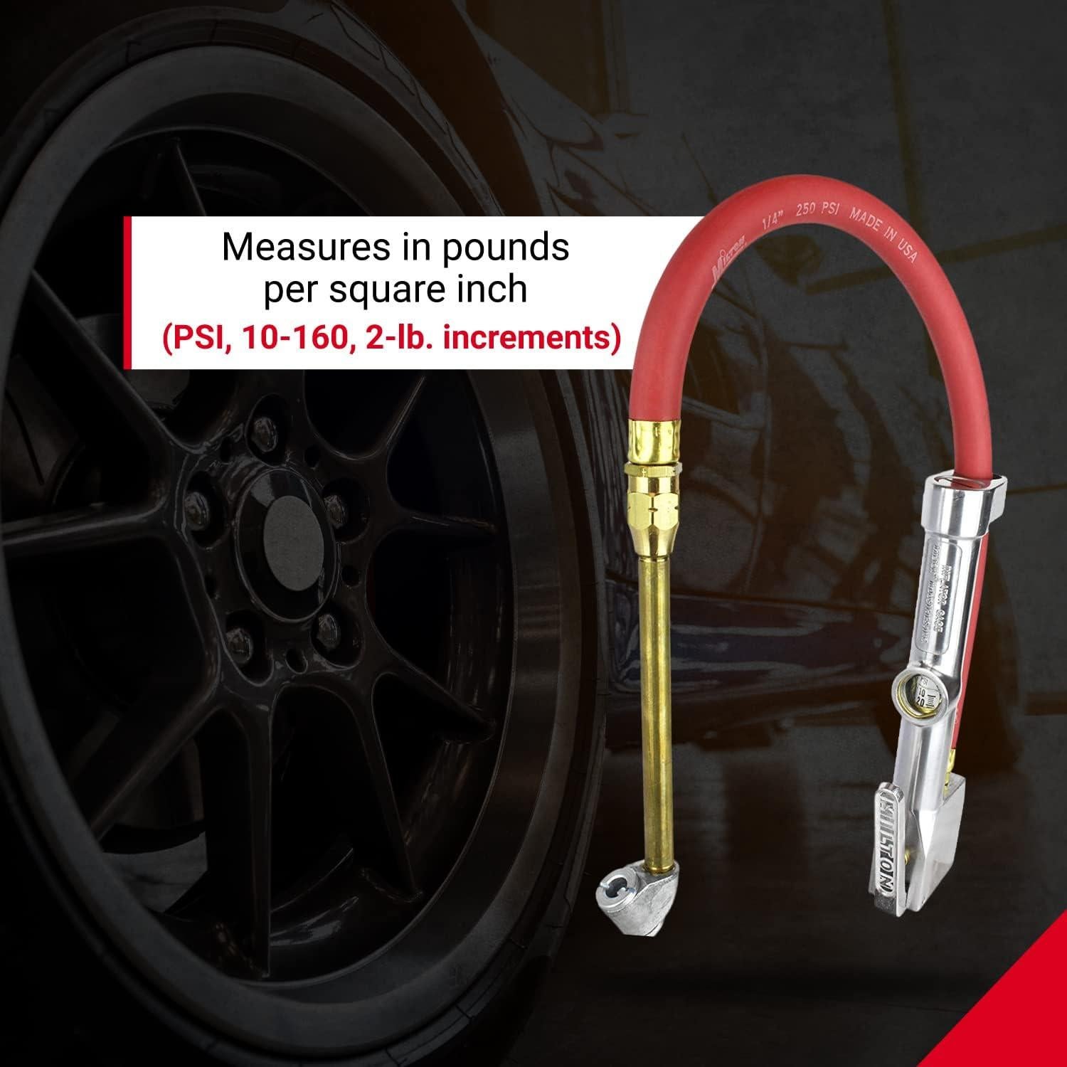 Manómetro Inflador de Neumáticos Milton S-506 Cabezal Doble