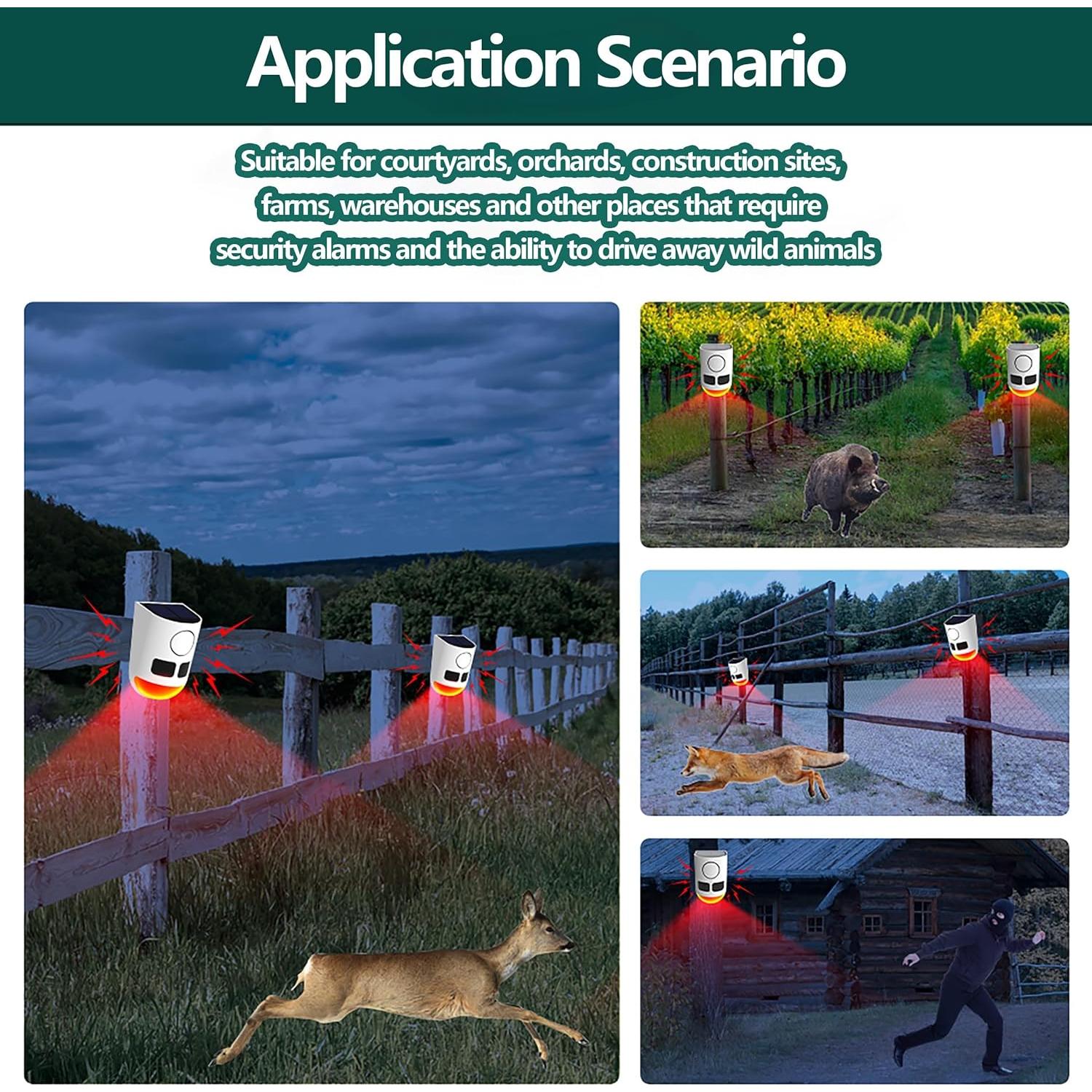 Alarma Solar de Movimiento Comboss 129dB Impermeable 4 Modos