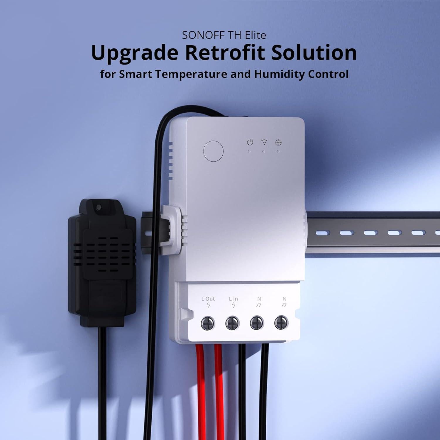 Interruptor Inteligente SONOFF THR316 con Monitoreo de Temperatura y Humedad