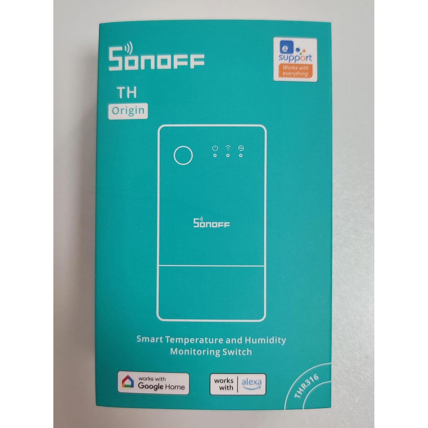 Interruptor Inteligente SONOFF THR316 con Monitoreo de Temperatura y Humedad