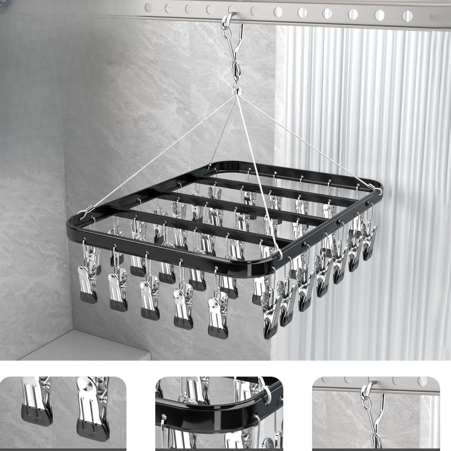 Percha de Secado de Ropa con 36 Clips Metálicos TRRCYLP