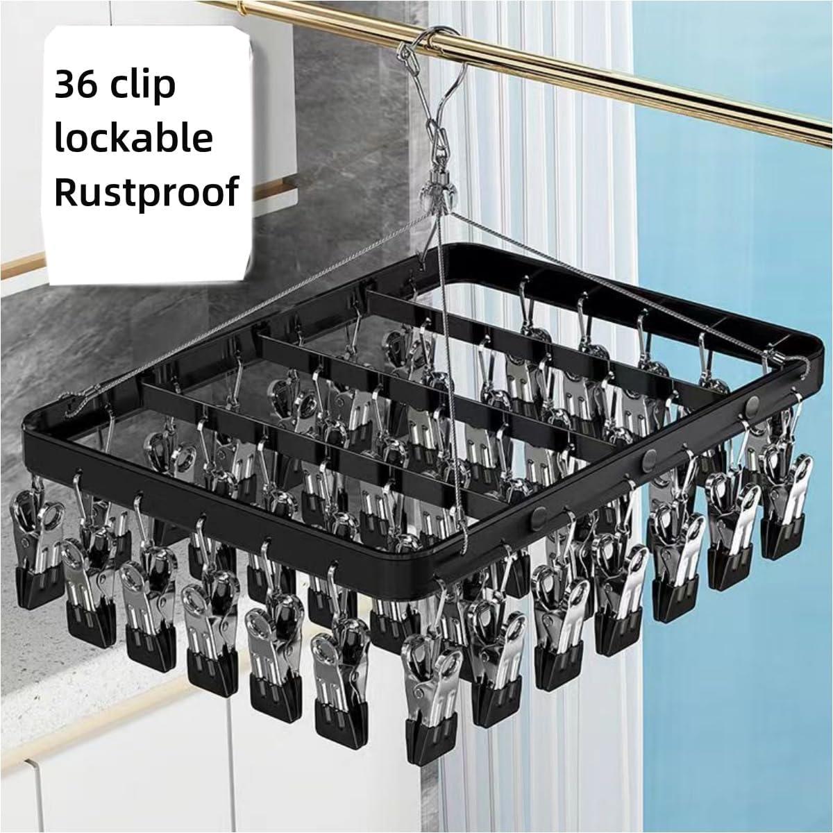Percha de Secado de Ropa con 36 Clips Metálicos TRRCYLP