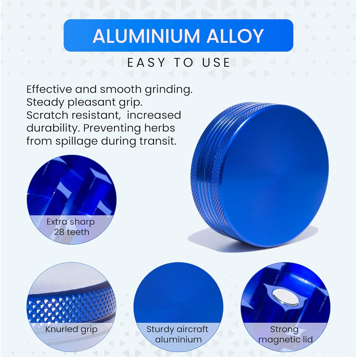 Triturador de Hierbas Manual THETIS KITCHEN 5.08 cm Azul