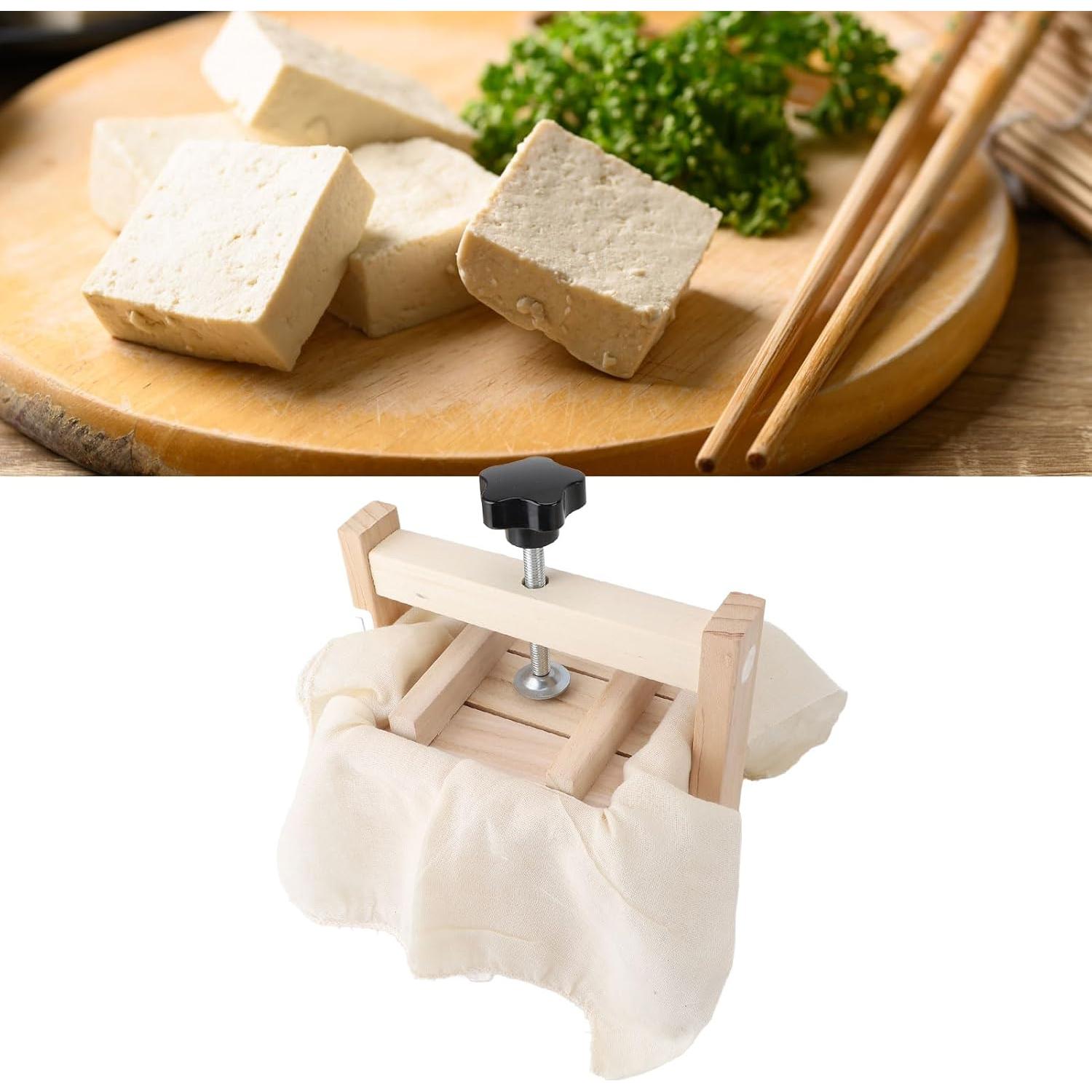 Prensa de Tofu de Madera Aqxreight con 9 Accesorios