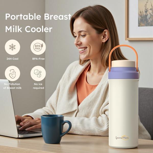 Enfriador de Leche Materna SporraMom B12 1.5L Portátil Púrpura
