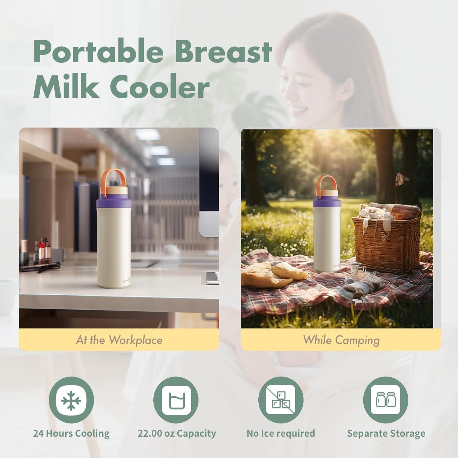 Enfriador de Leche Materna SporraMom B12 1.5L Portátil Púrpura