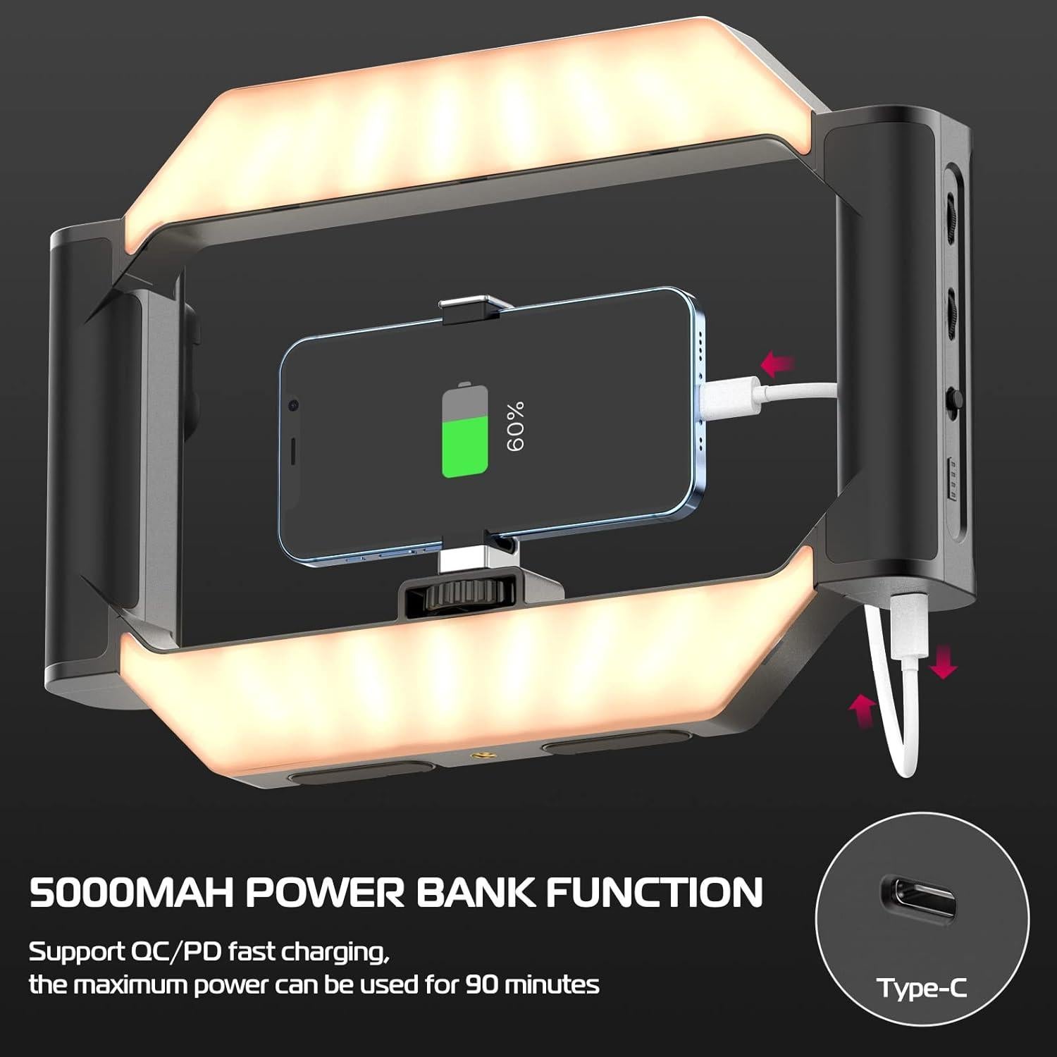 Rig de Video ULANZI U-Rig Light con Luz y Batería 5000mAh