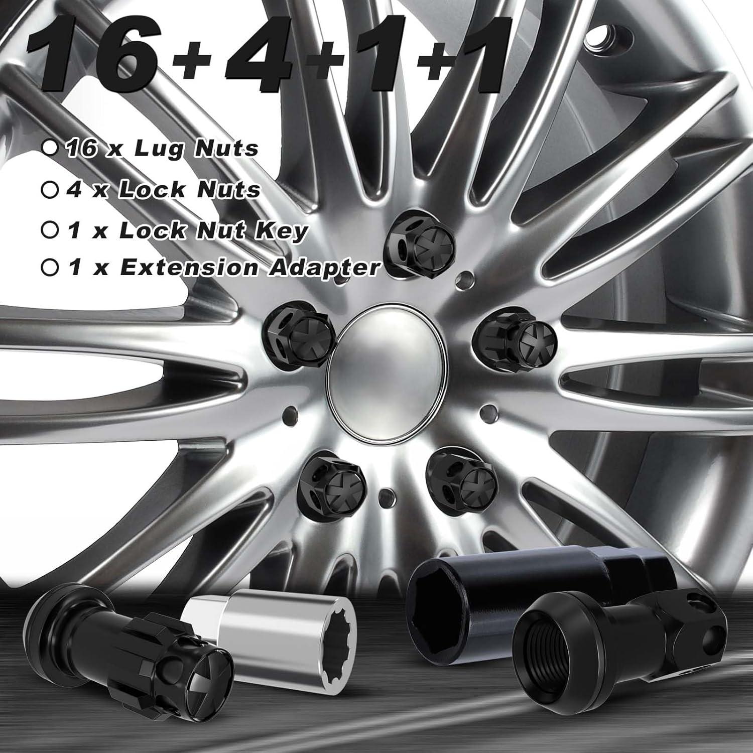 Tuercas de Rueda YIIQIEO M12x1.5 16 PCS Hexagonales Antirrobo