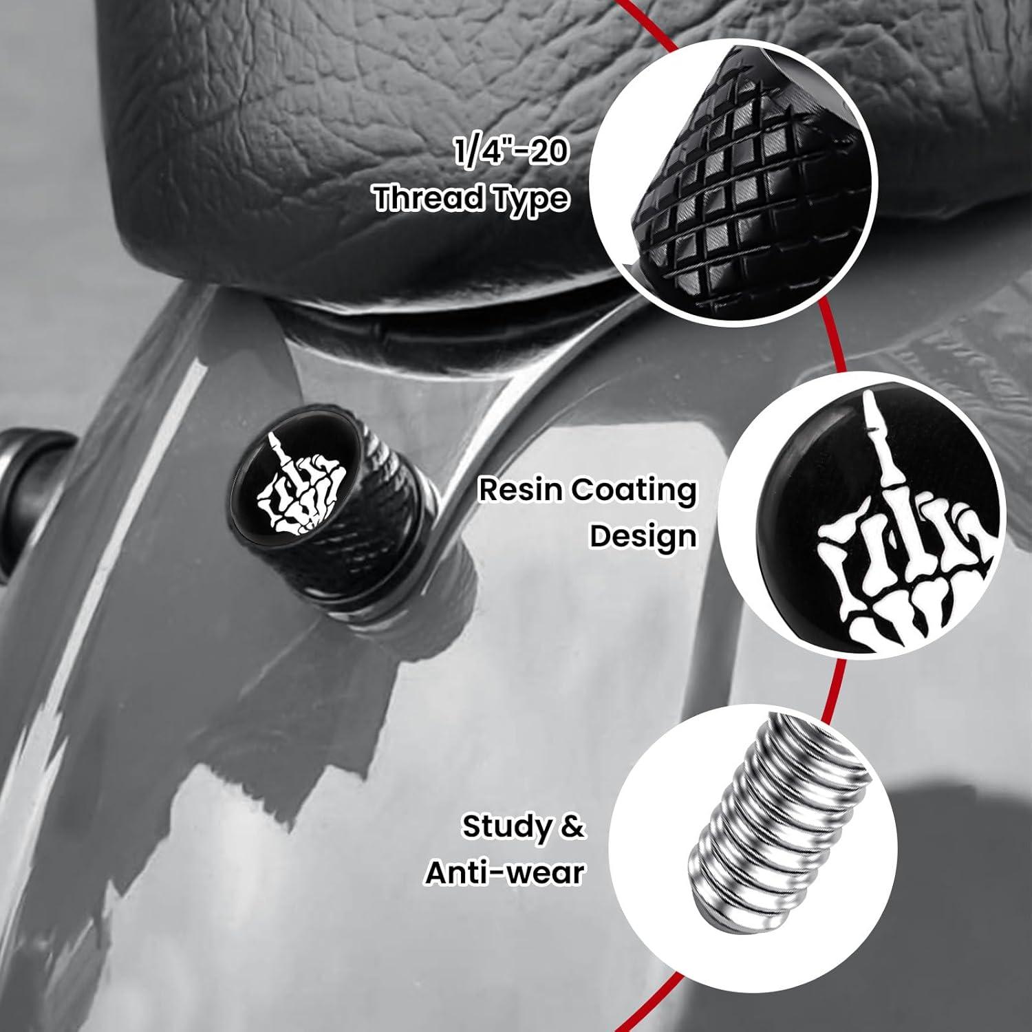 Tornillo de Asiento GUAIMI 1/4"-20 para Harley 1996-2023 - Negro