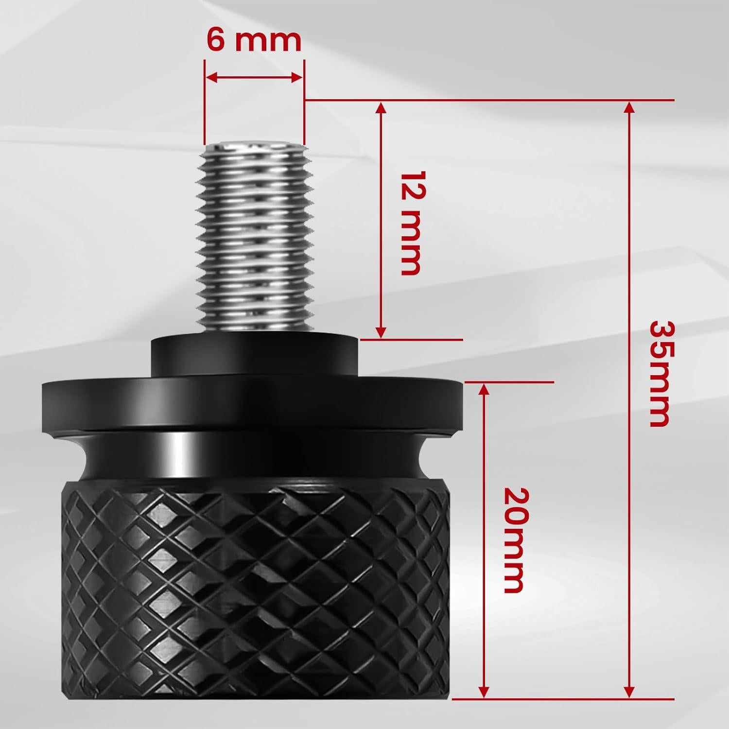 Tornillo de Asiento GUAIMI 1/4"-20 para Harley 1996-2023 - Negro