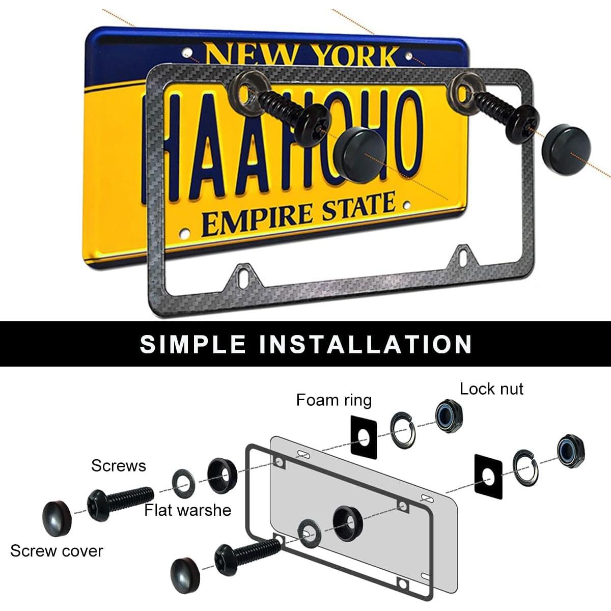 Kit de Tornillos Antirrobo MUQIDA para Placas de Licencia M6