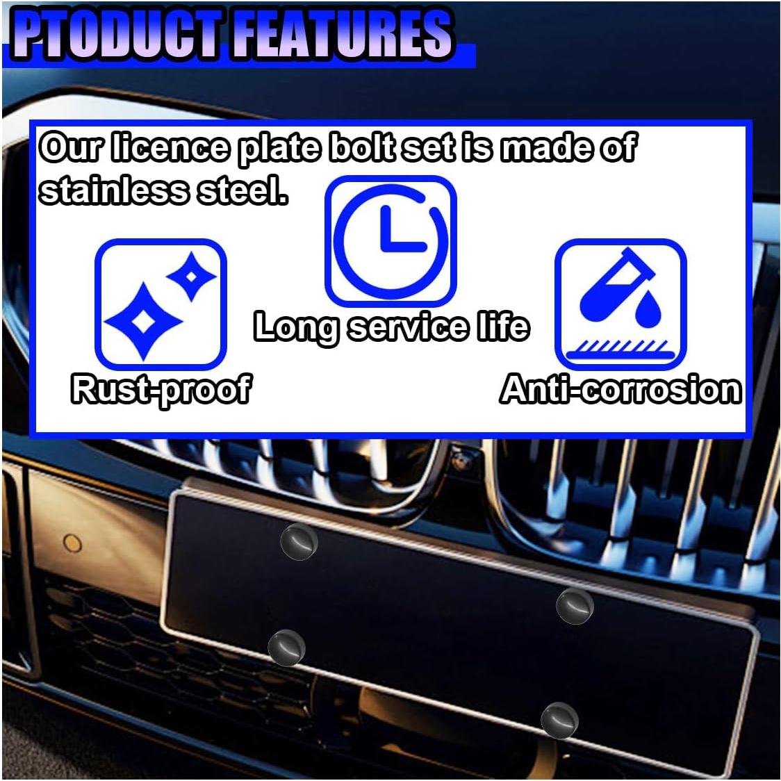 Kit de Tornillos Antirrobo para Placa de Licencia UHANBUT