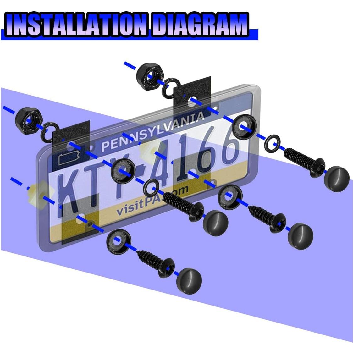 Kit de Tornillos Antirrobo para Placa de Licencia UHANBUT