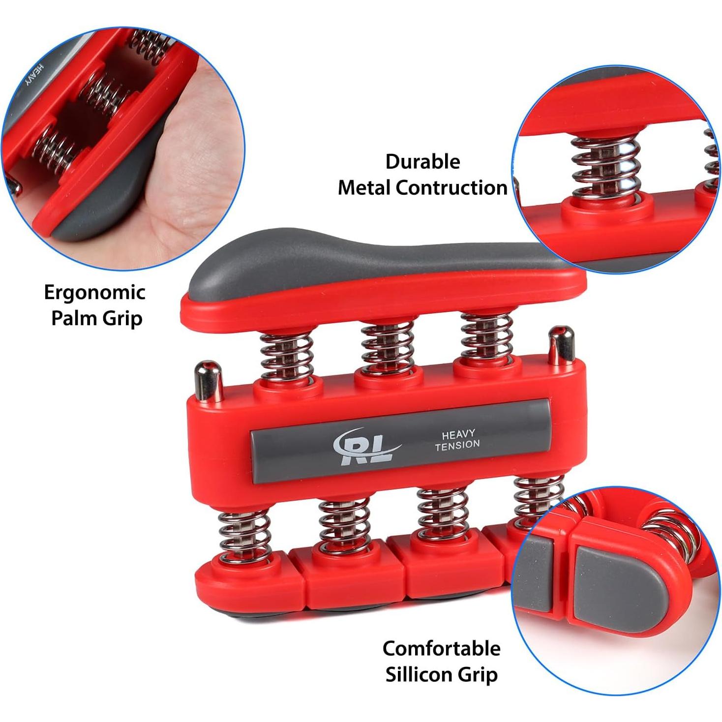Fortalecedor de Dedos R&L 2 Paquete con 3 Niveles de Resistencia