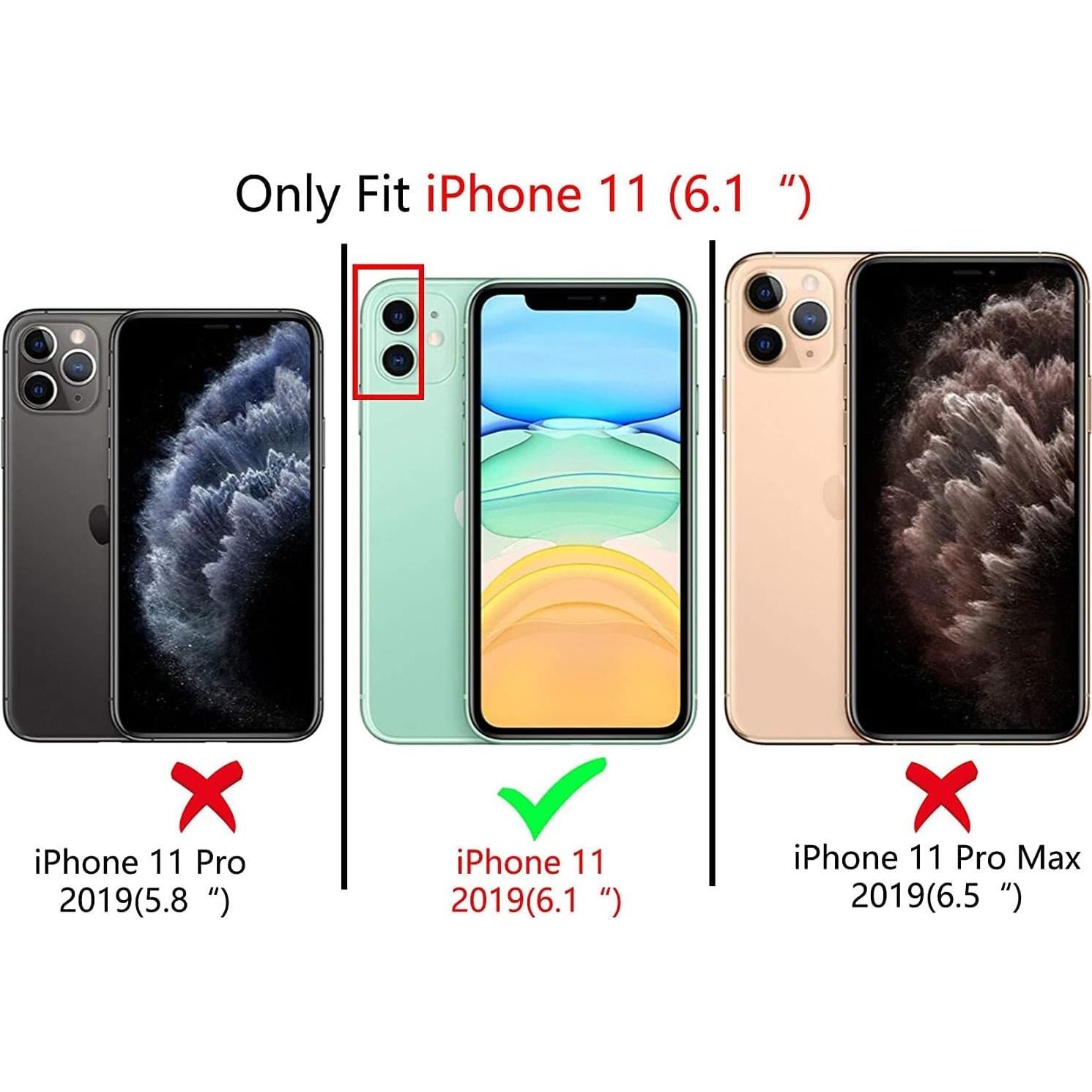 Funda TPU I-MGAE-IN-AR para iPhone 11 Negra, Diseño Mariposa