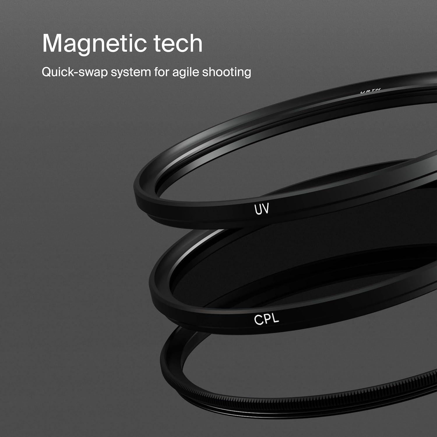 Kit de Filtros Magnéticos Urth 37mm UV y CPL Plus+