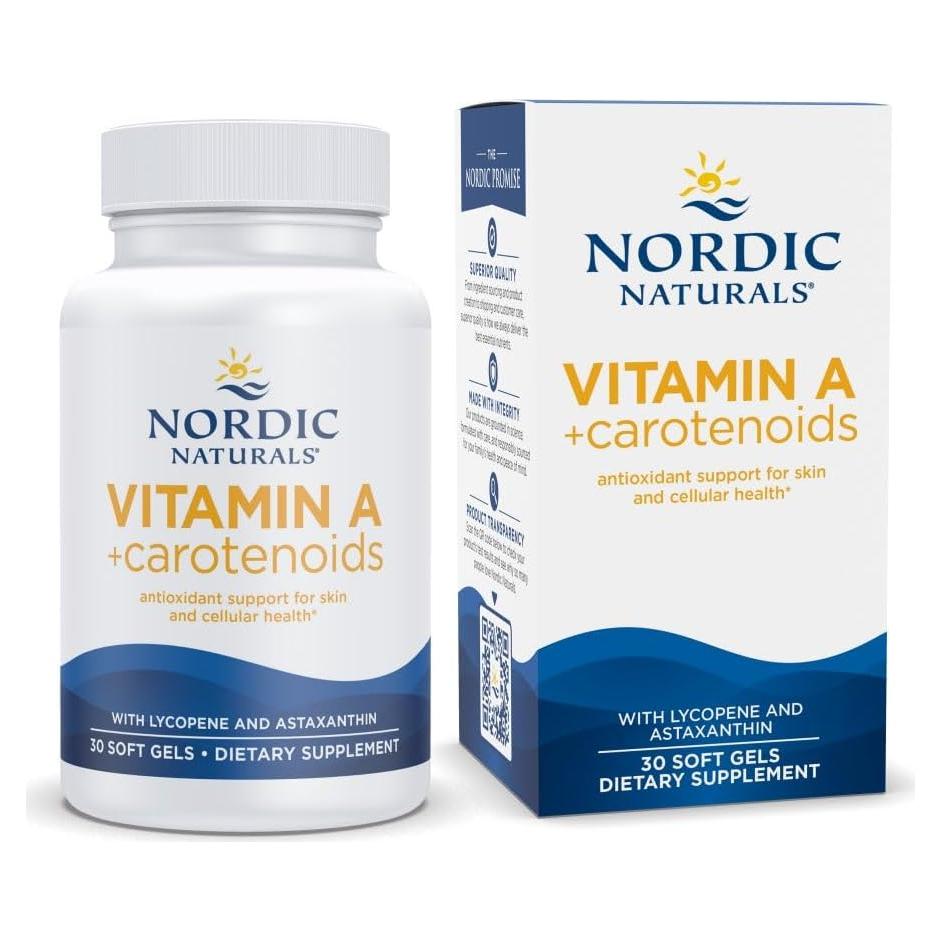 Vitaminas A + Carotenoides Nordic Naturals 30 Geles Blandos
