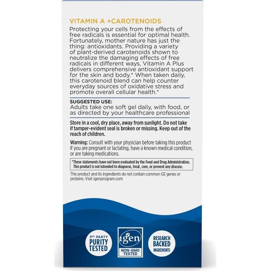 Vitaminas A + Carotenoides Nordic Naturals 30 Geles Blandos