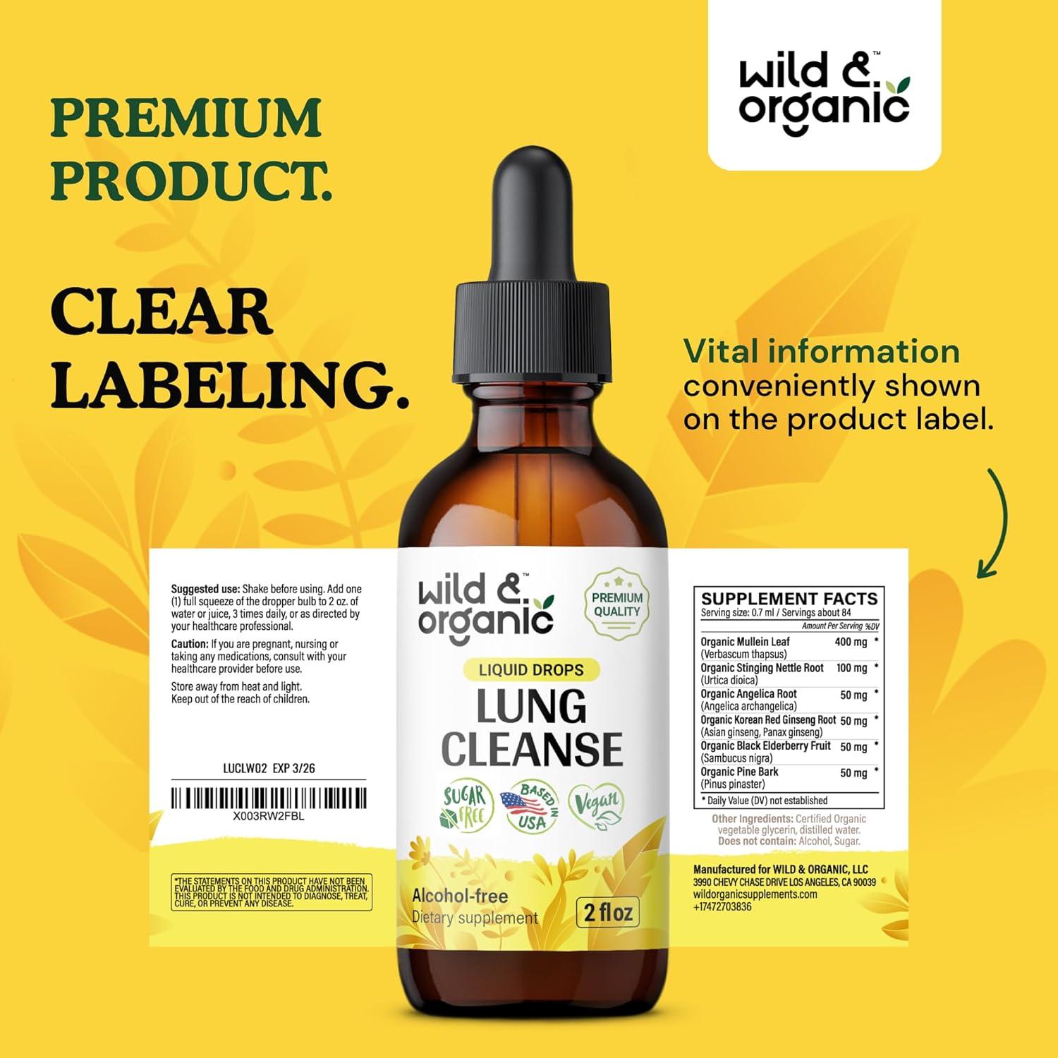 Tinte de Limpieza de Pulmones Silvestre y Orgánico 59 ml