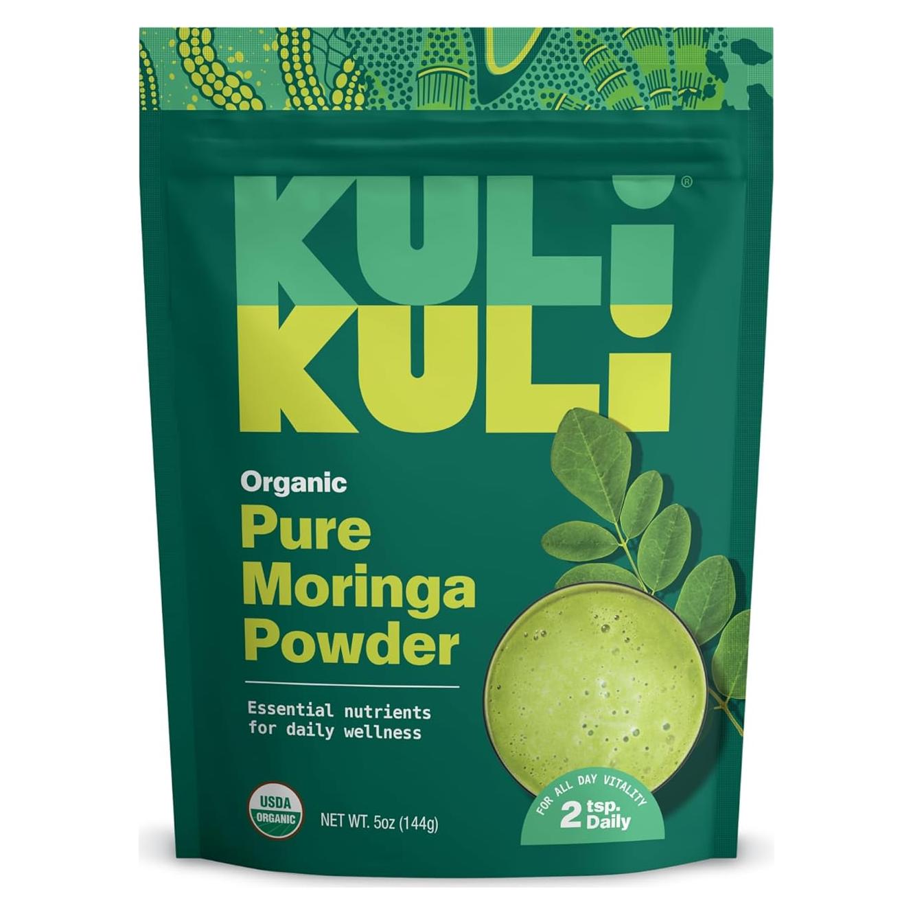 Polvo de Moringa Orgánico Kuli Kuli 142 g - Superalimento Nutritivo