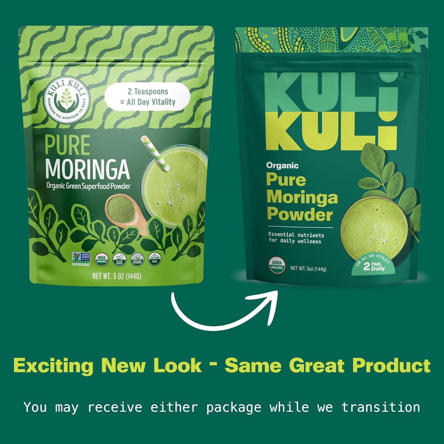 Polvo de Moringa Orgánico Kuli Kuli 142 g - Superalimento Nutritivo
