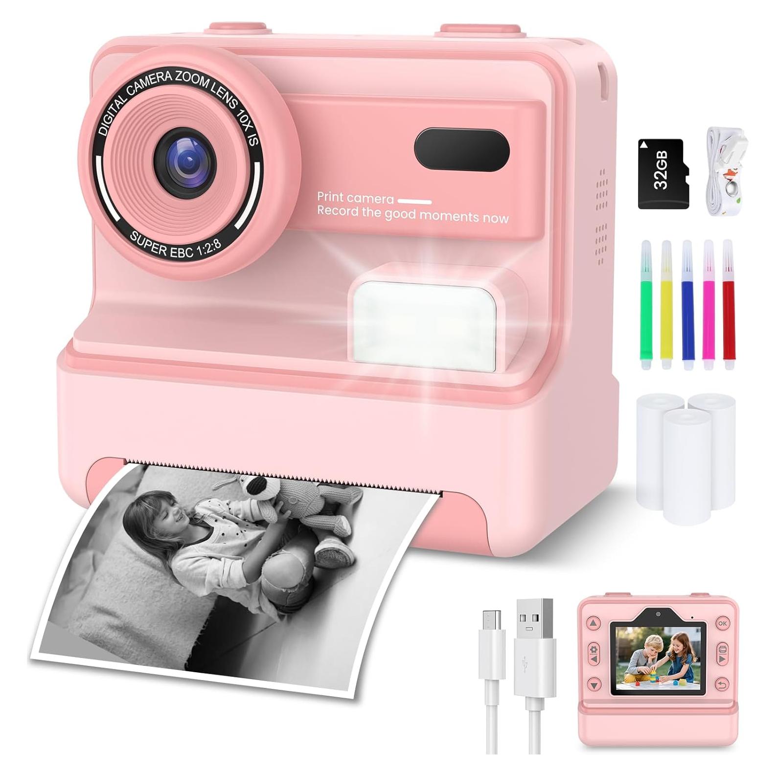 Cámara Instantánea VSTKEN D101 Rosa 1080P 2.4" para Niños