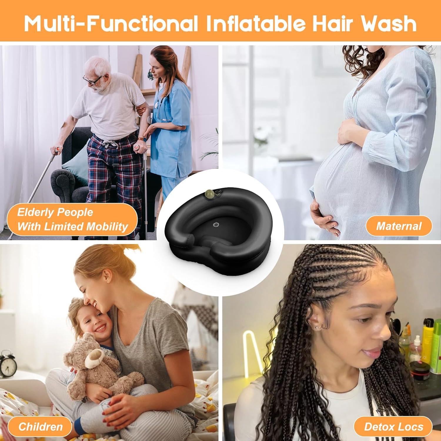 Lavabo de Lavado de Cabello Inflable Samlomi - Corazón Negro