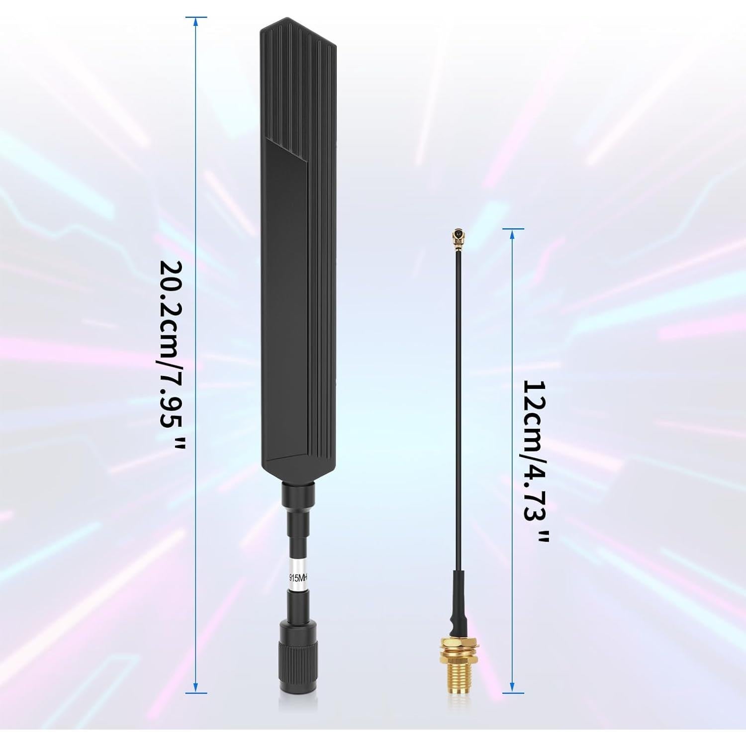 Antena LoRa Meshtastic 915MHz 10dBi Impermeable 20cm SMA Macho