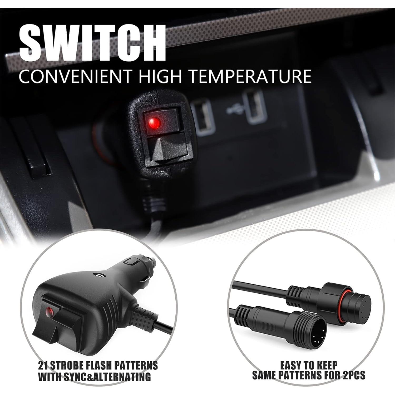 Luces de Emergencia Estroboscópicas WINECO WX52026D-2 Ámbar 24W