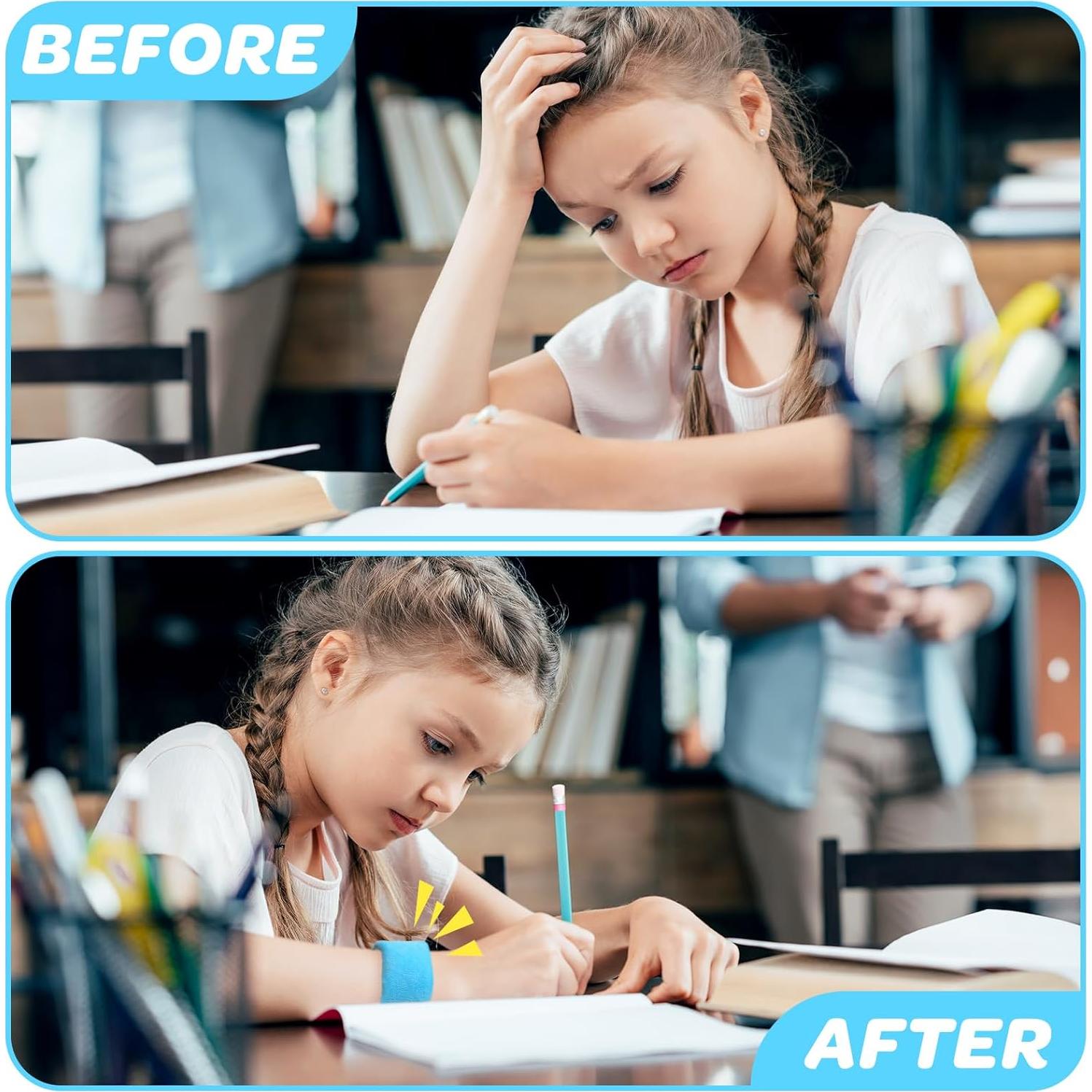 Paquete de 2 Pulseras Sensoriales con Peso JXM Azul