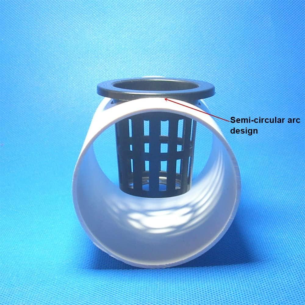 Paquete de 50 tazas de malla plástica QINIZX 4.5 cm negras