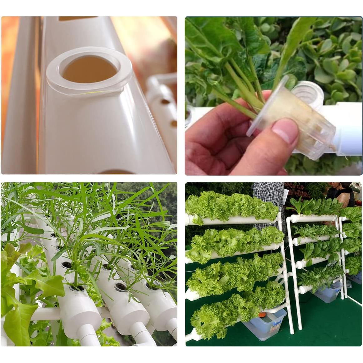 Paquete de 50 tazas de malla plástica QINIZX 4.5 cm negras