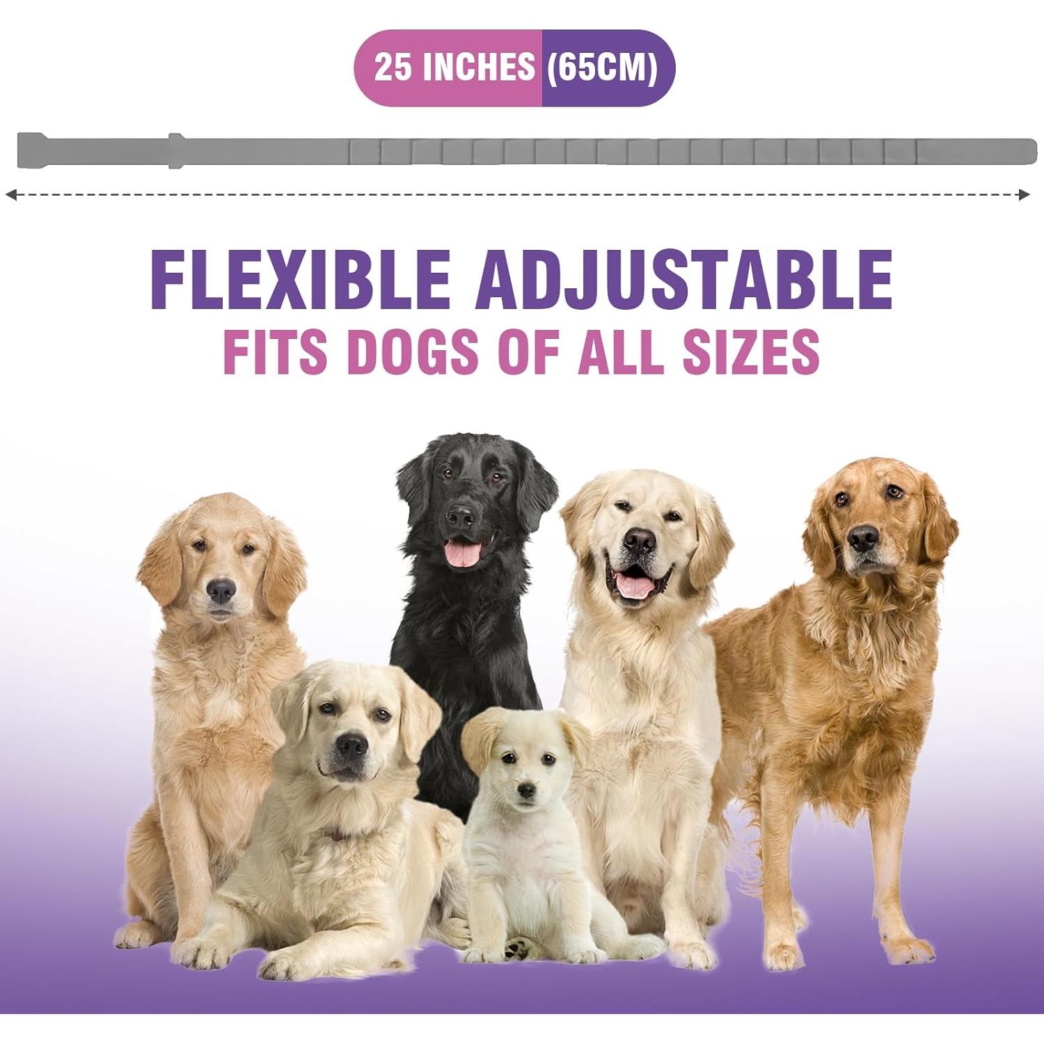 Collar Calmante para Perros Tcllka 4 Paquetes 65 cm Alivio Estrés