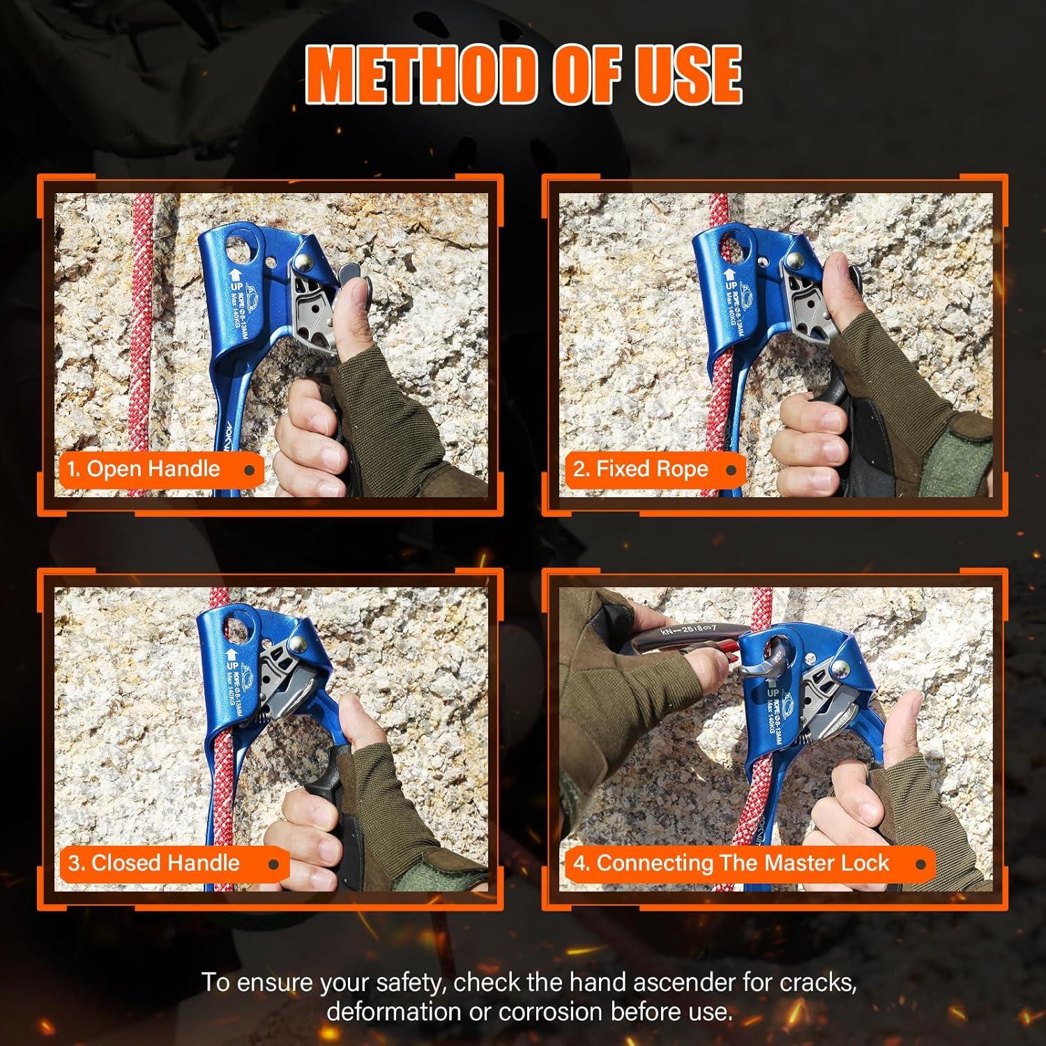 Ascensor de Mano AOKWIT Aluminio Ergonómico Escalada 19cm