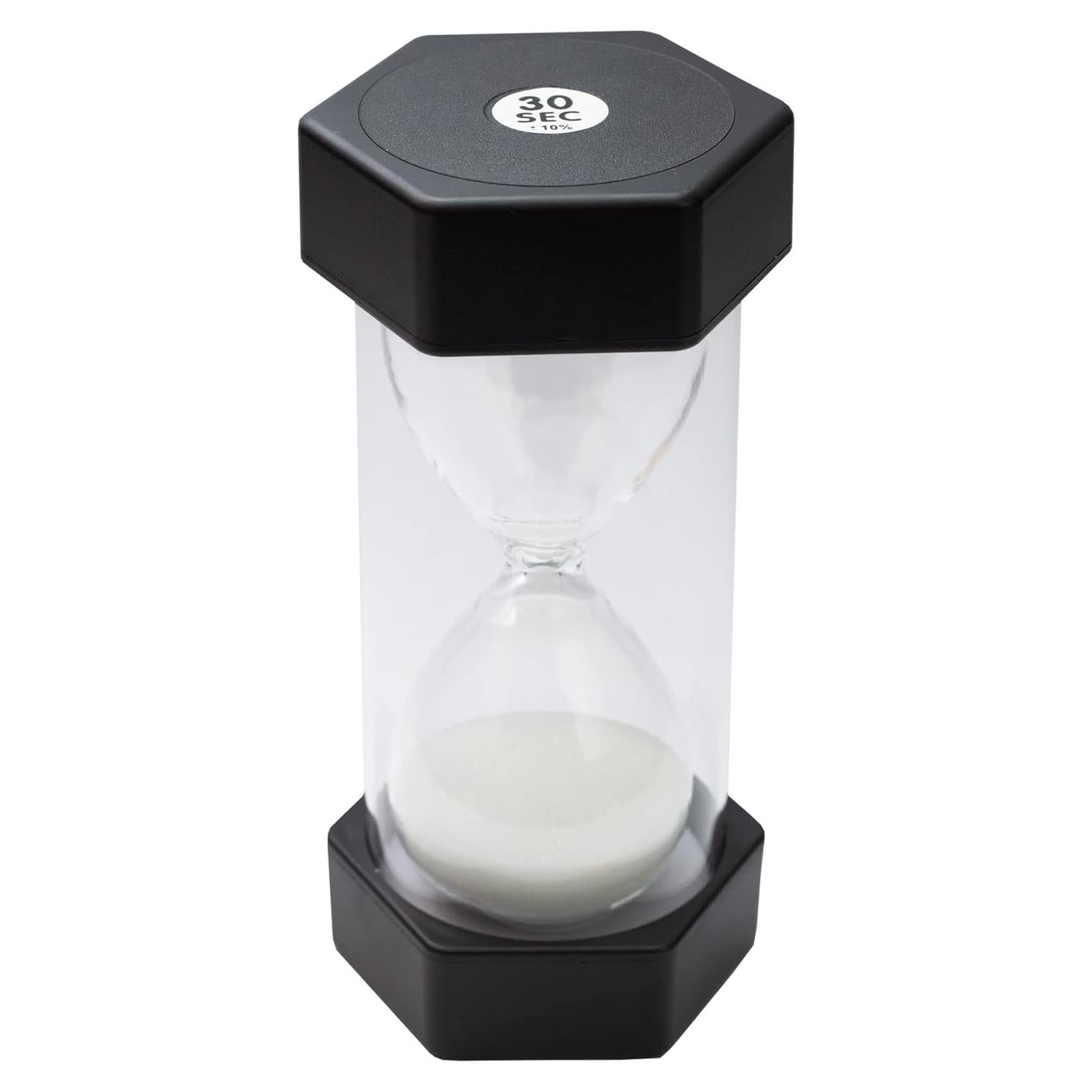 Reloj de Arena Negro 30 Segundos TeacherFav - Acrílico Mediano