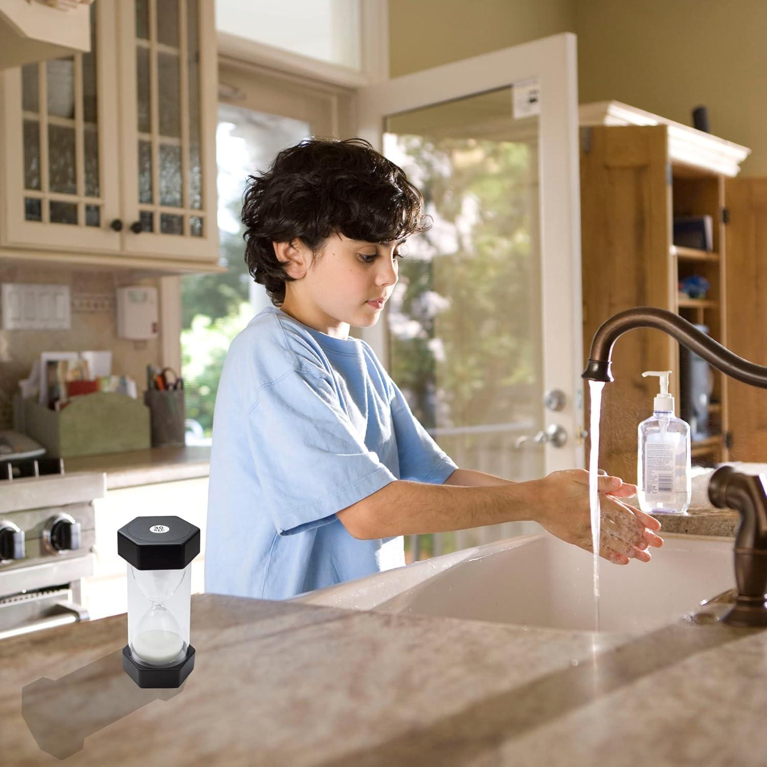 Reloj de Arena Negro 30 Segundos TeacherFav - Acrílico Mediano