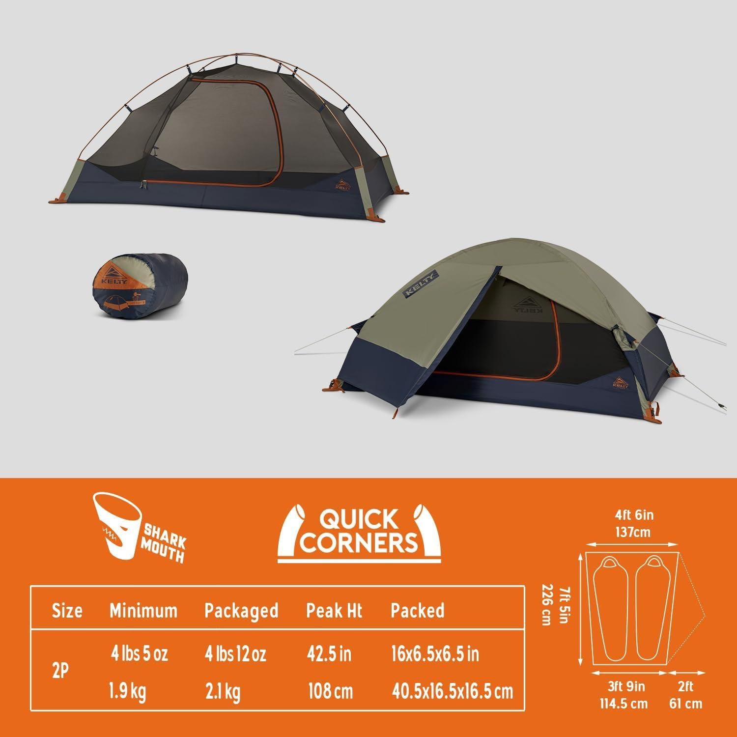 Tienda de Camping Kelty Late Start 2P 2024 - Impermeable y Ligera