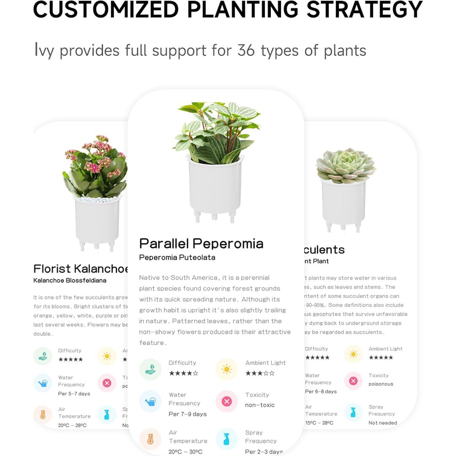 Maceta Inteligente Fockety con Sensor de Agua y Luz - Verde