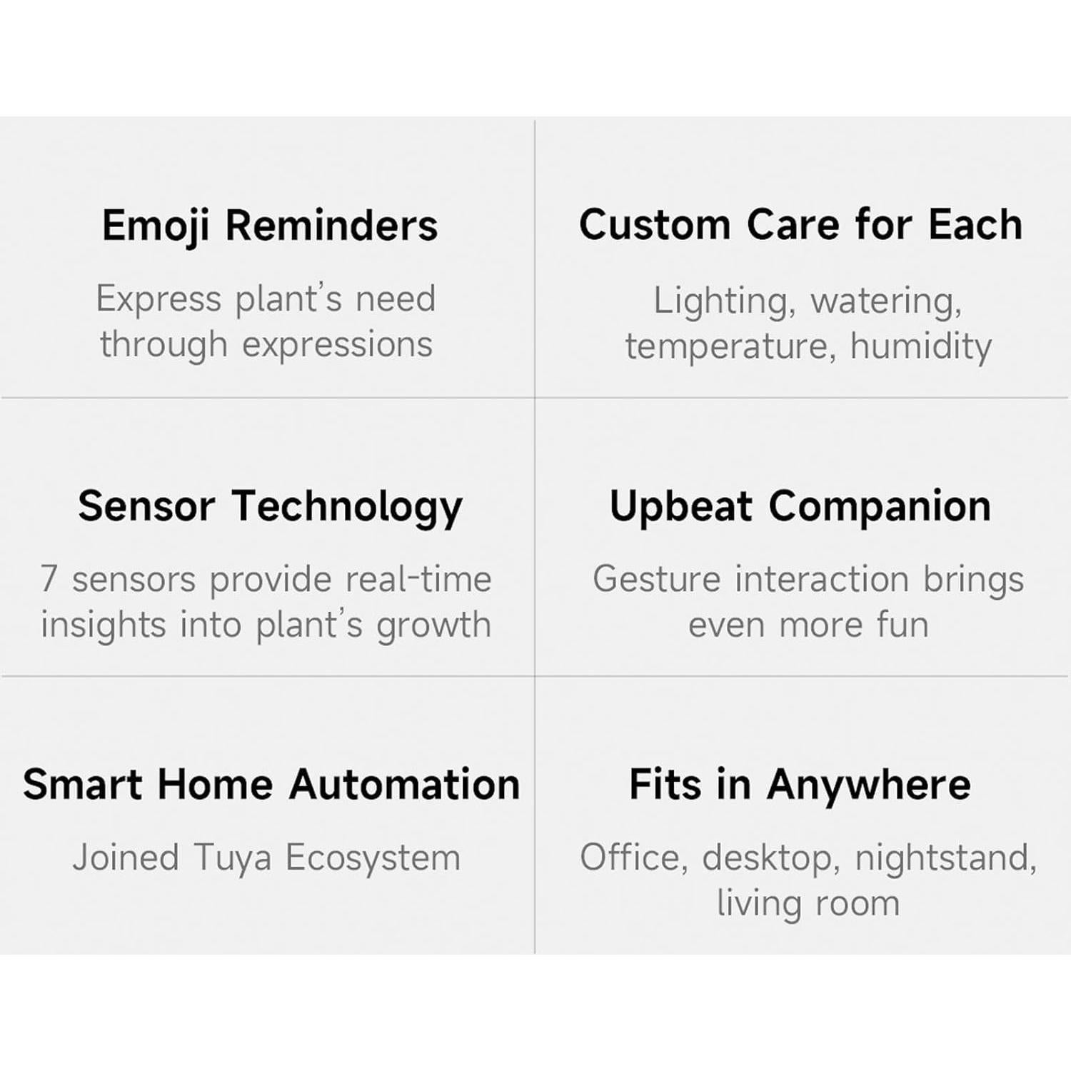 Maceta Inteligente Fockety con Sensor de Agua y Luz - Verde