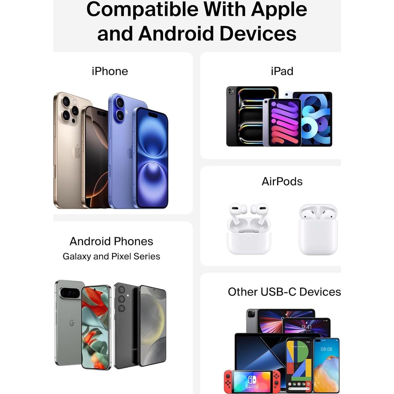 Belkin Portable Charger, Slim USB-C Power Bank 10,000mAh w/ 2 USB-C Ports, Digital Battery Display, 20W Charging Battery Pack - iPhone 17, Air, Pro, Samsung Galaxy S25, Pixel 10, iPad, & More - Black