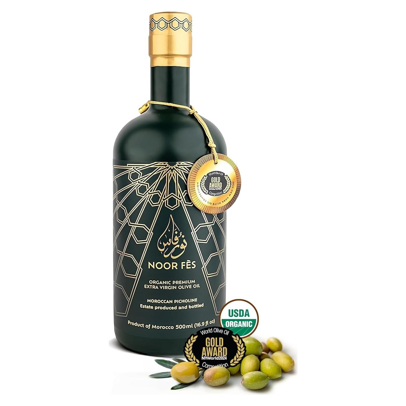 Aceite de Oliva Extra Virgen Orgánico Noor Fès 500ml Picholine