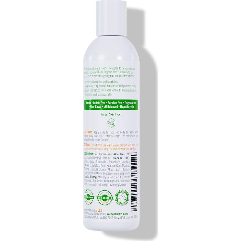 Jabón Corporal Orgánico Wild Naturals 236.6 ml Miel de Manuka