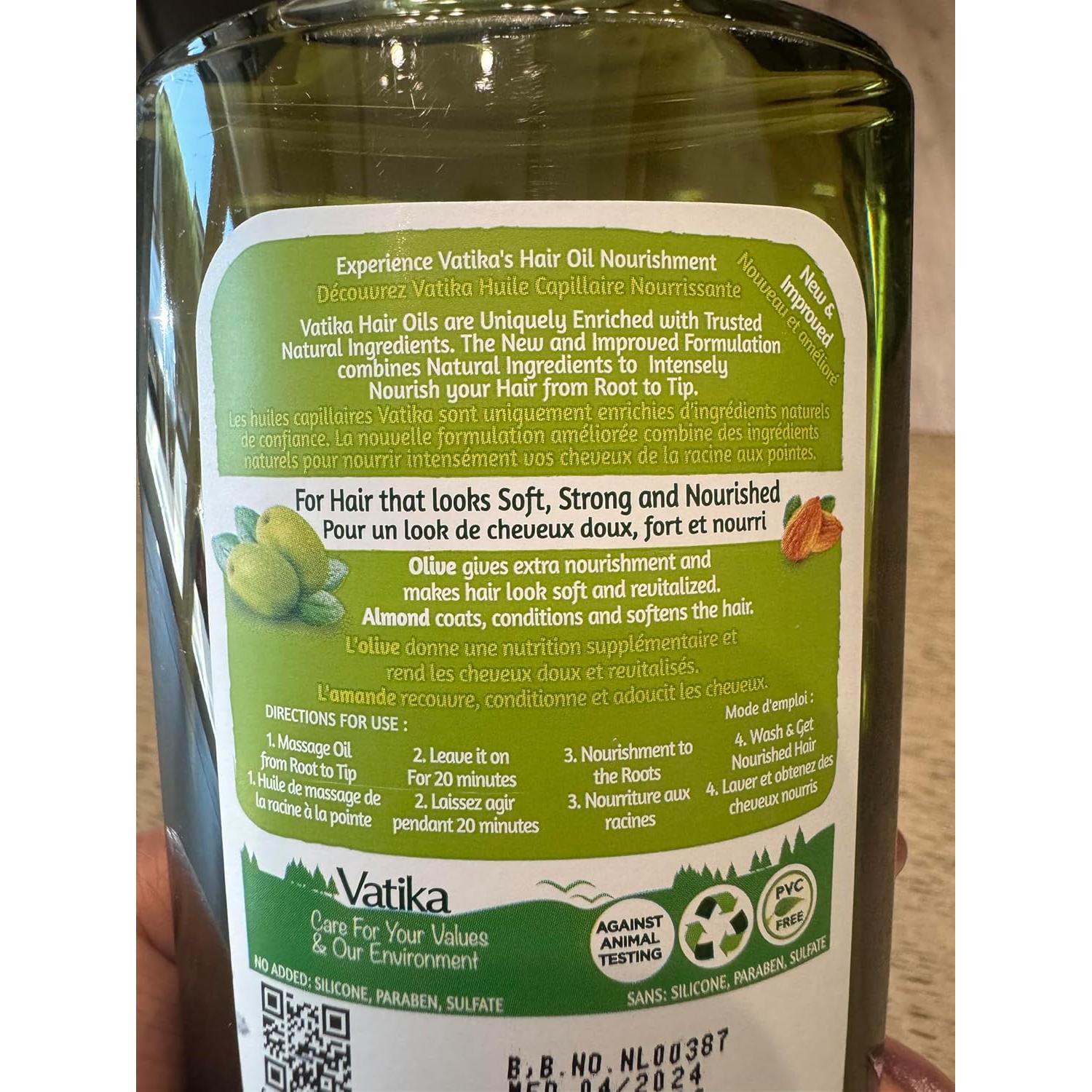 Aceite Capilar Vatika Naturals 900ml - Enriquecido con Aceituna