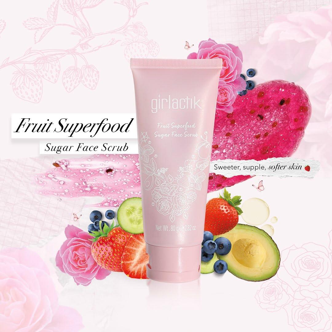 Exfoliante Facial de Azúcar Girlactik 80g - Superalimento Frutas