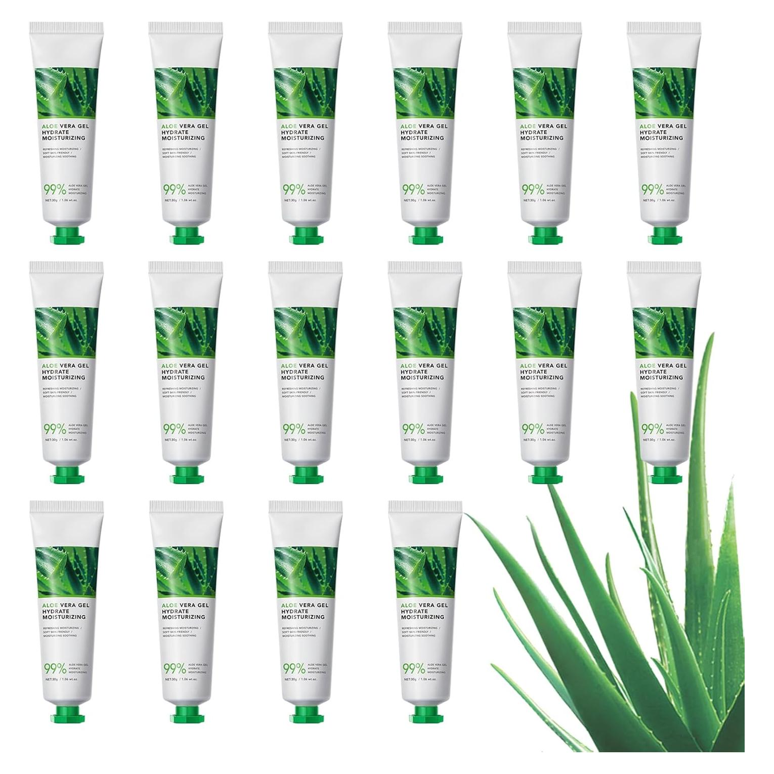 Gel de Aloe Vera Orgánico 16PCS Pura Hidratación Facial y Corporal