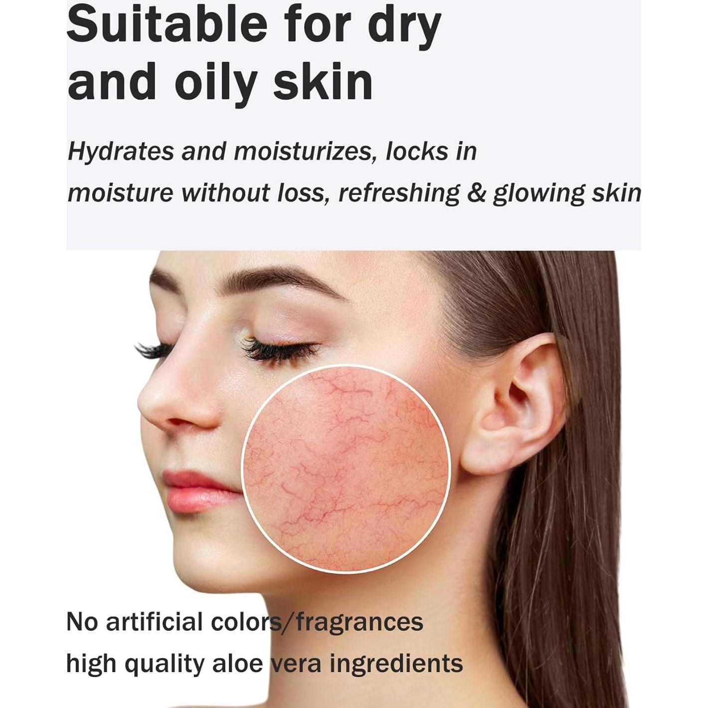 Gel de Aloe Vera Orgánico 16PCS Pura Hidratación Facial y Corporal