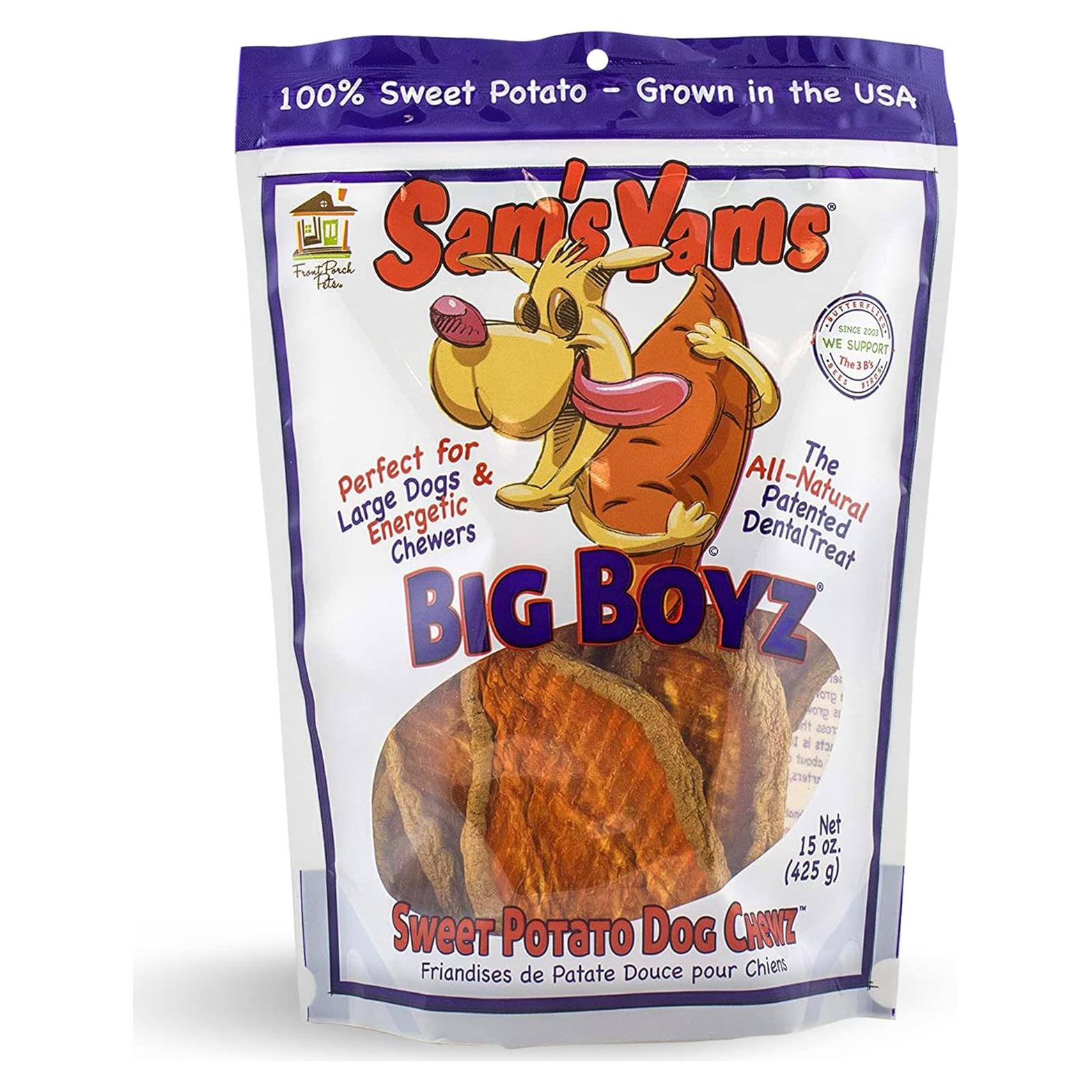 Golosinas para Perros Sam's Yams Big Boyz 425g - Batata Natural