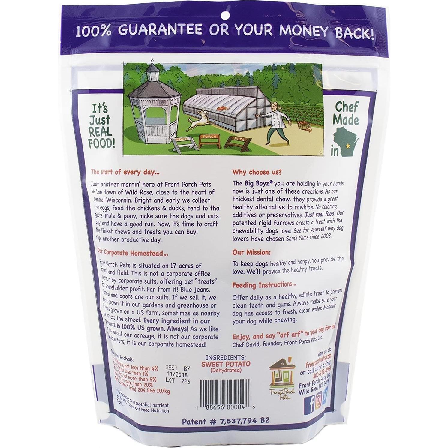 Golosinas para Perros Sam's Yams Big Boyz 425g - Batata Natural