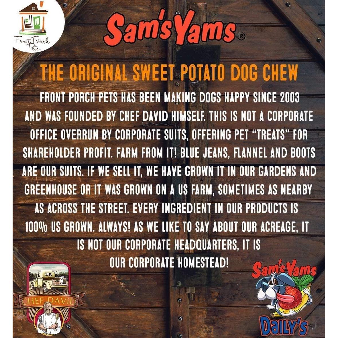 Golosinas para Perros Sam's Yams Big Boyz 425g - Batata Natural