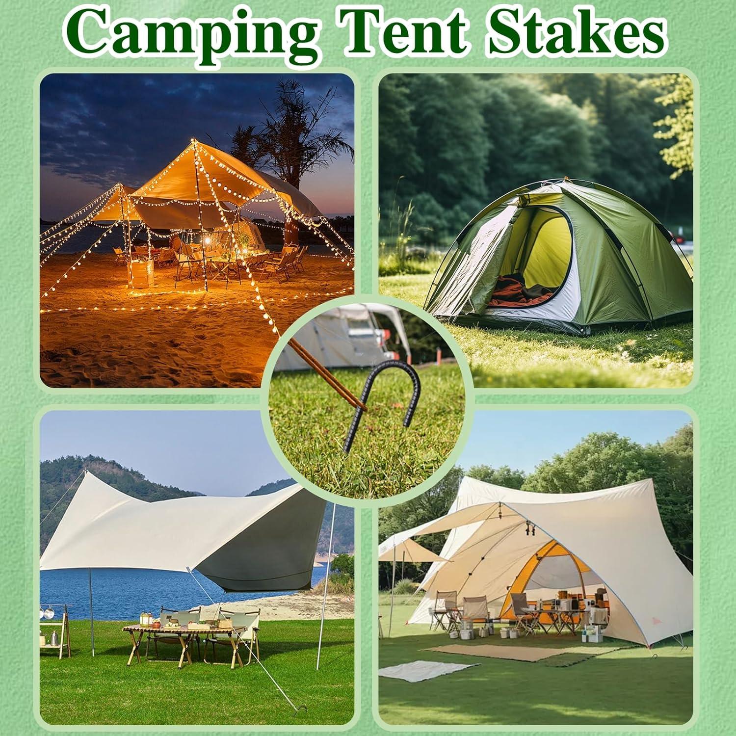 Estacas de Rebar MSWY 30 Piezas 30,48 cm Gancho J